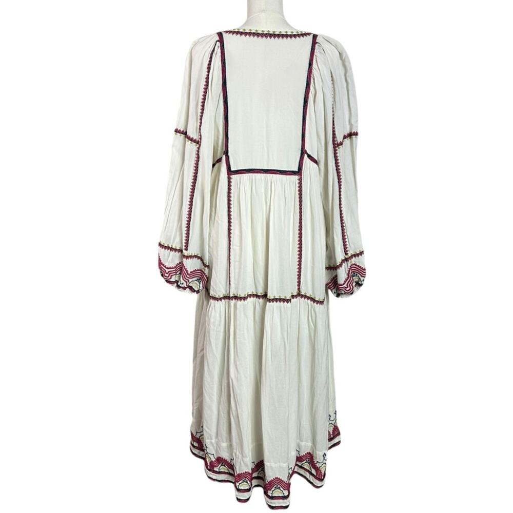 Free People Bohemian Embroidered Sweet Escape Midi Dress Size Medium - Picture 8 of 12